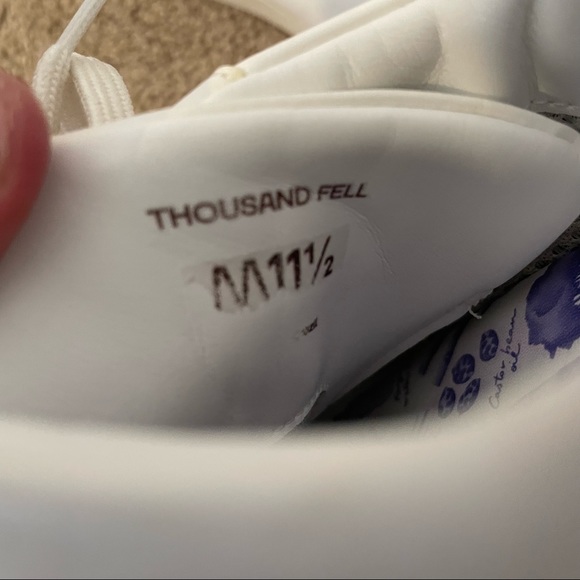 Thousand Fell Men’s Lace Up White sneakers - Picture 4 of 4